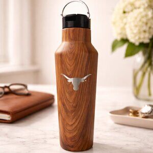 Corkcicle Texas Longhorns 20 oz Sport Canteen Woodgrain Insulated